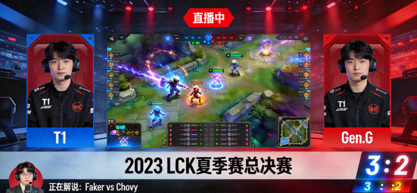 英雄联盟T1对阵Gen.G比赛直播画面